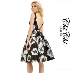 Chi Chi London Black Floral Dress